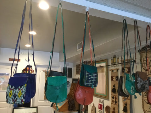 Small coloured hand bags