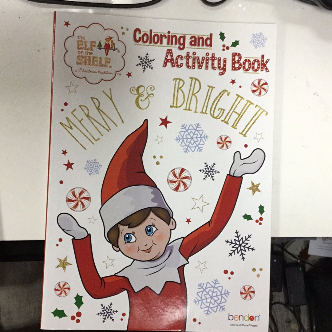 The elf on the self coloring and activity book