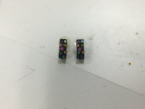 Silver Sparkly Gem Earrings