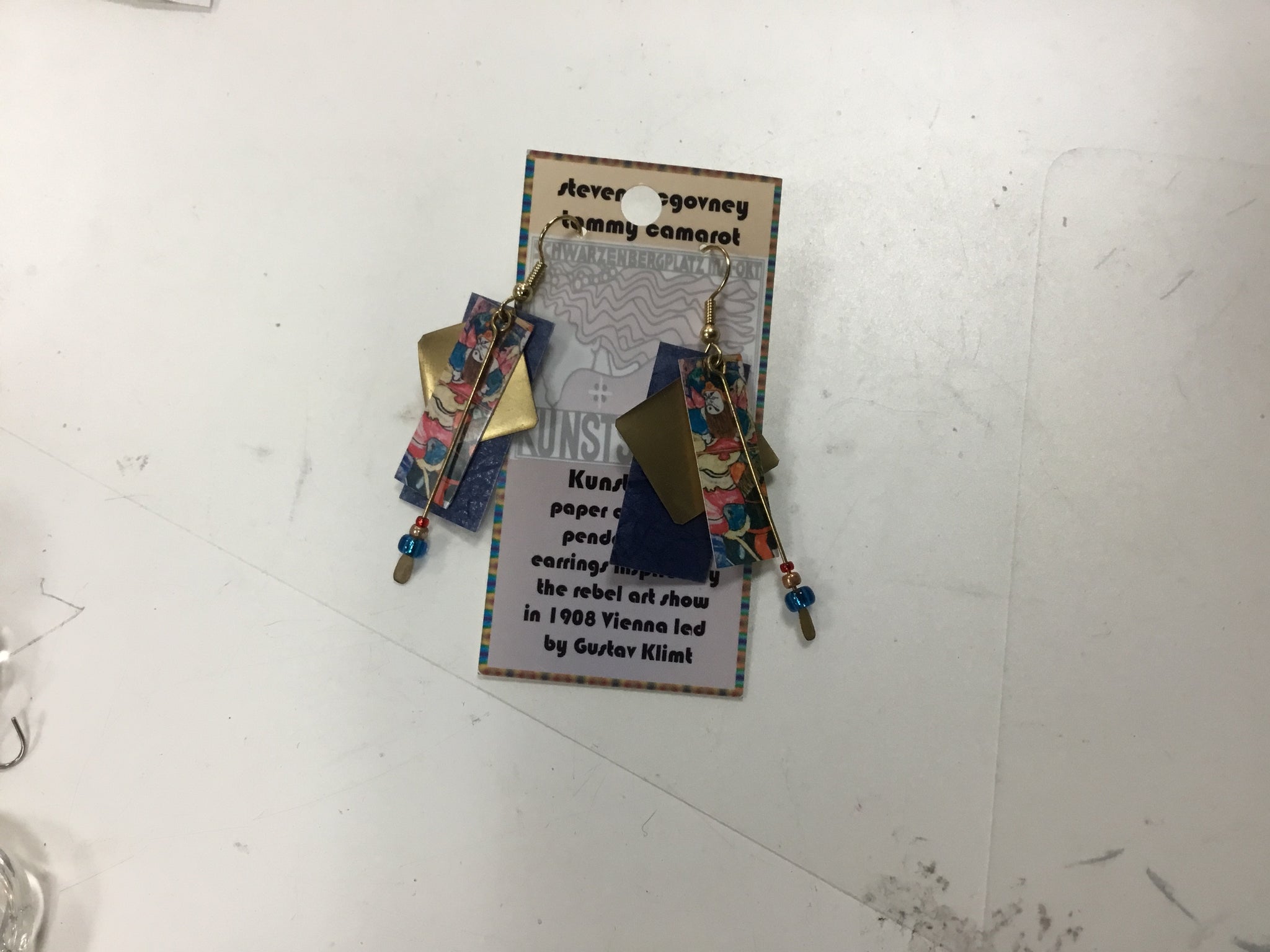 Paper and Metal Earrings