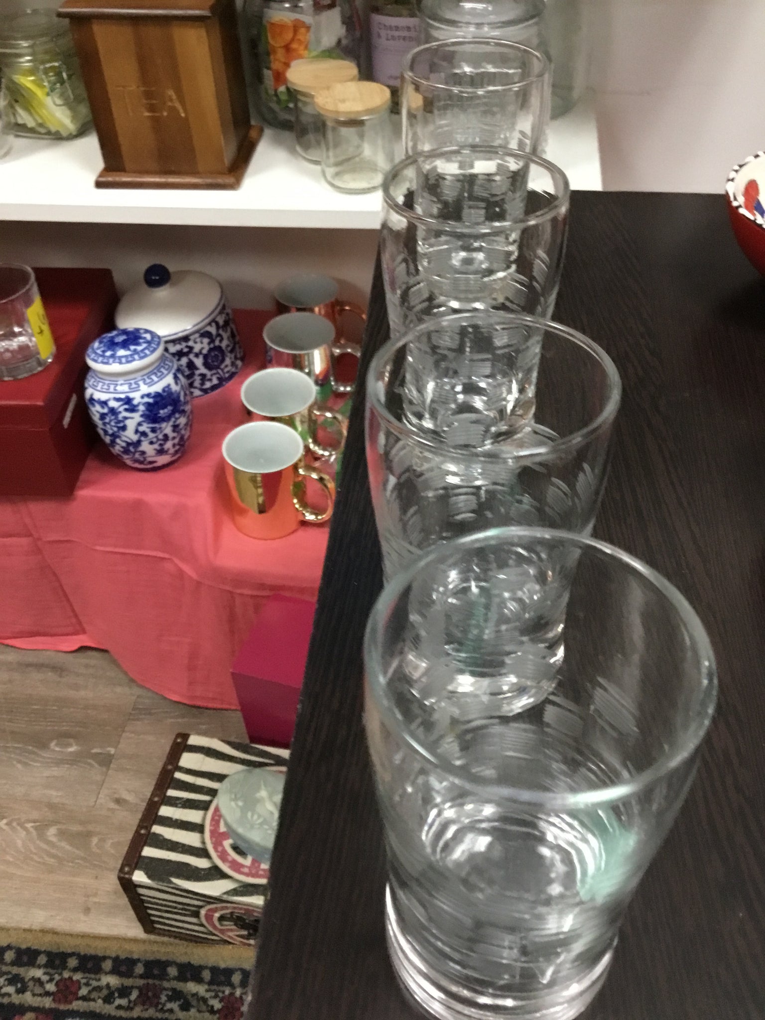 Glass markings cups