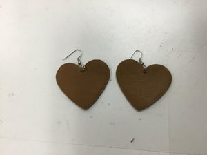 Brown Heart Earrings