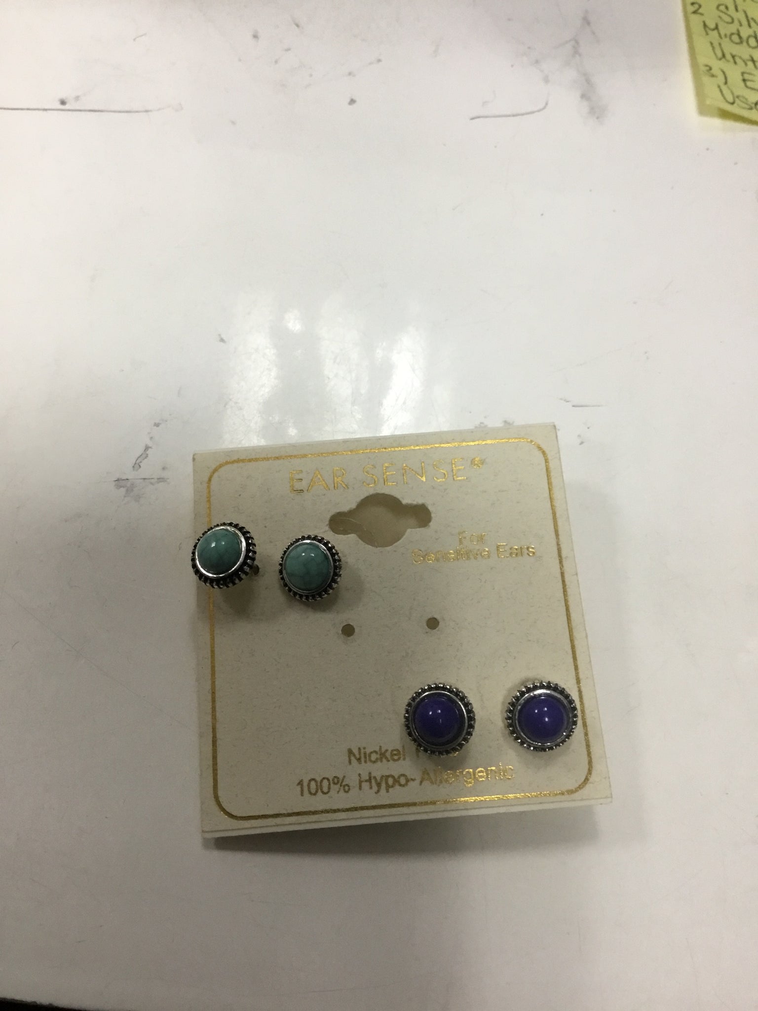 Blue earrings (sold separately)