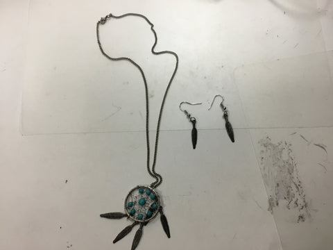 Dream Catcher Necklace and Earrings