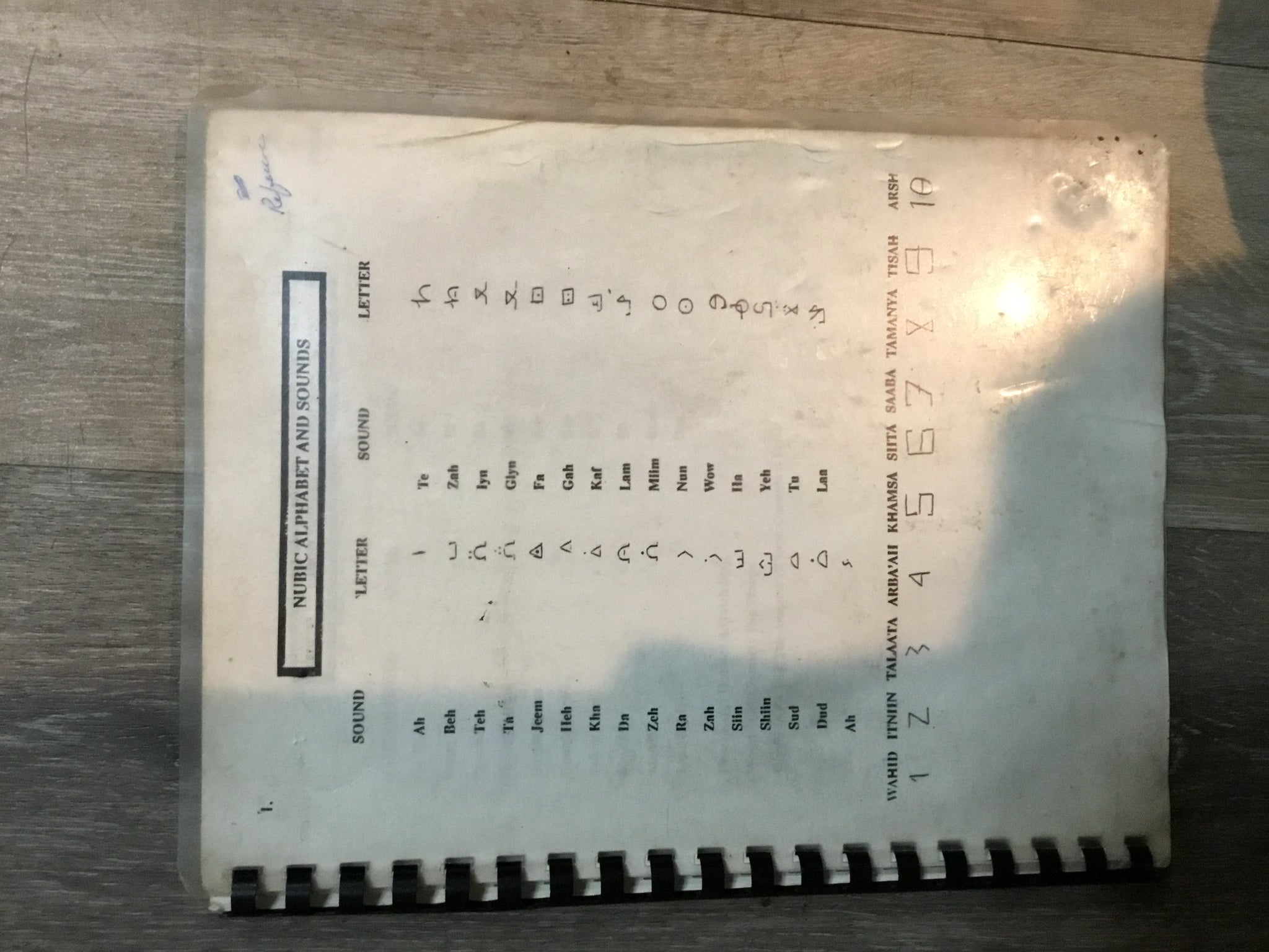 Nubic Alphabet and Sounds
