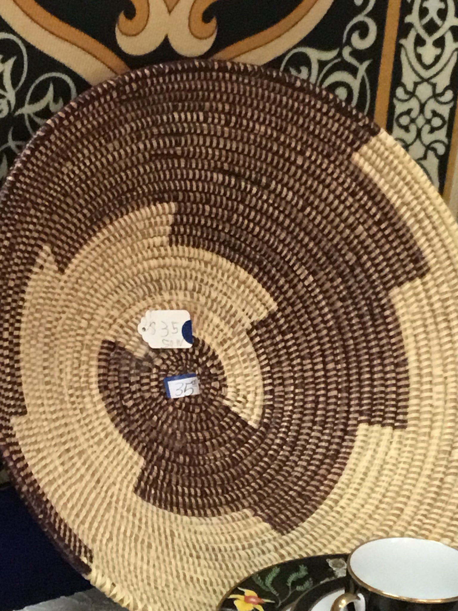 Brown and tan basket