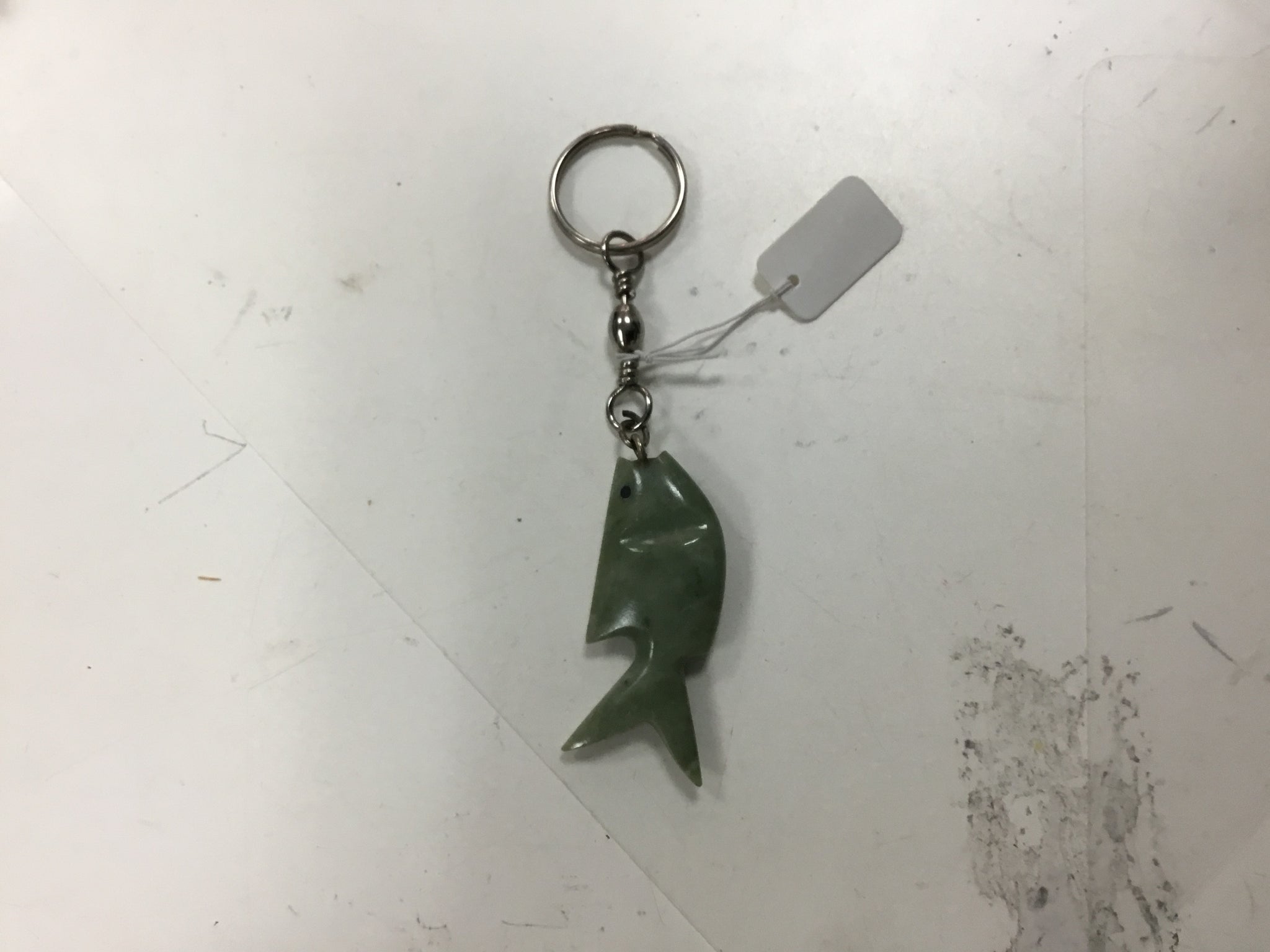 Recycled Glass Fish Keychain