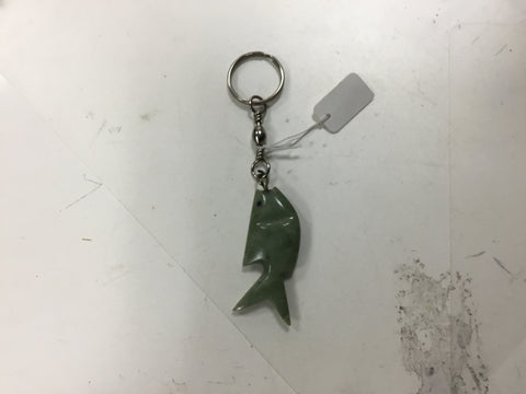 Recycled Glass Fish Keychain