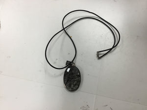 Black Glass Pendant Necklace