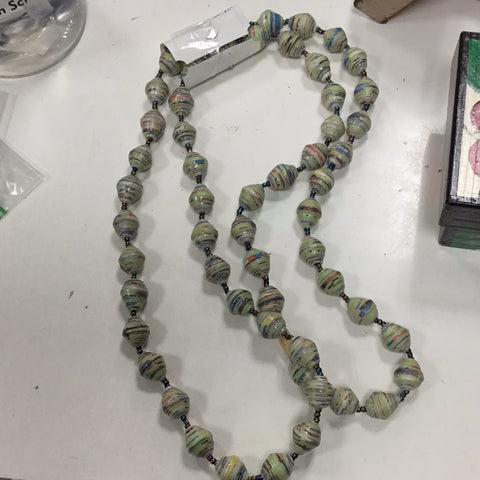 Paper bead necklace