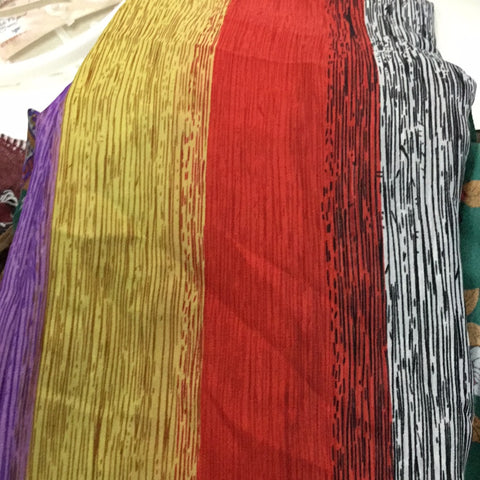 Red Yellow White Purple Scarf