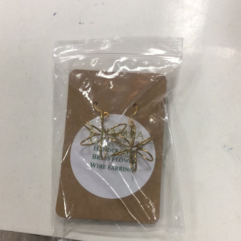 Gold flower earrings