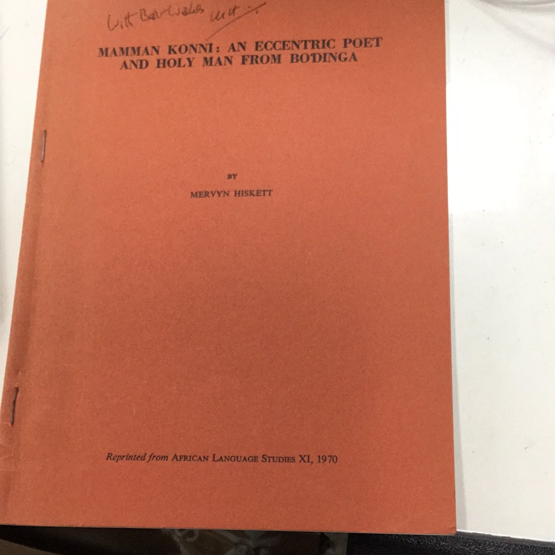 Mamman Konni: An Eccentric Poet and Holy Man From Bodinga