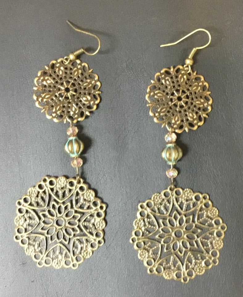 Brass earrings