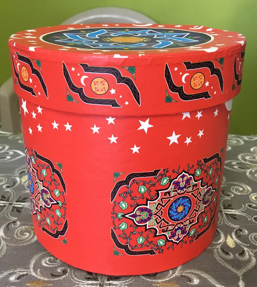 Pretty round very colerful Ramadan theme  box