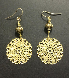 Gold crafted earrings