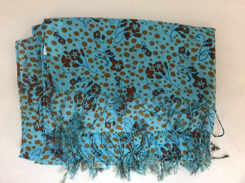 Blue flower scarf
