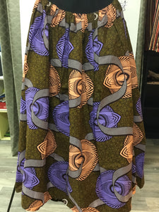 African wax print skirt