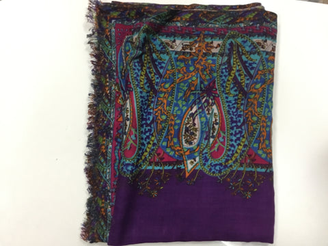 Purple printed scarf
