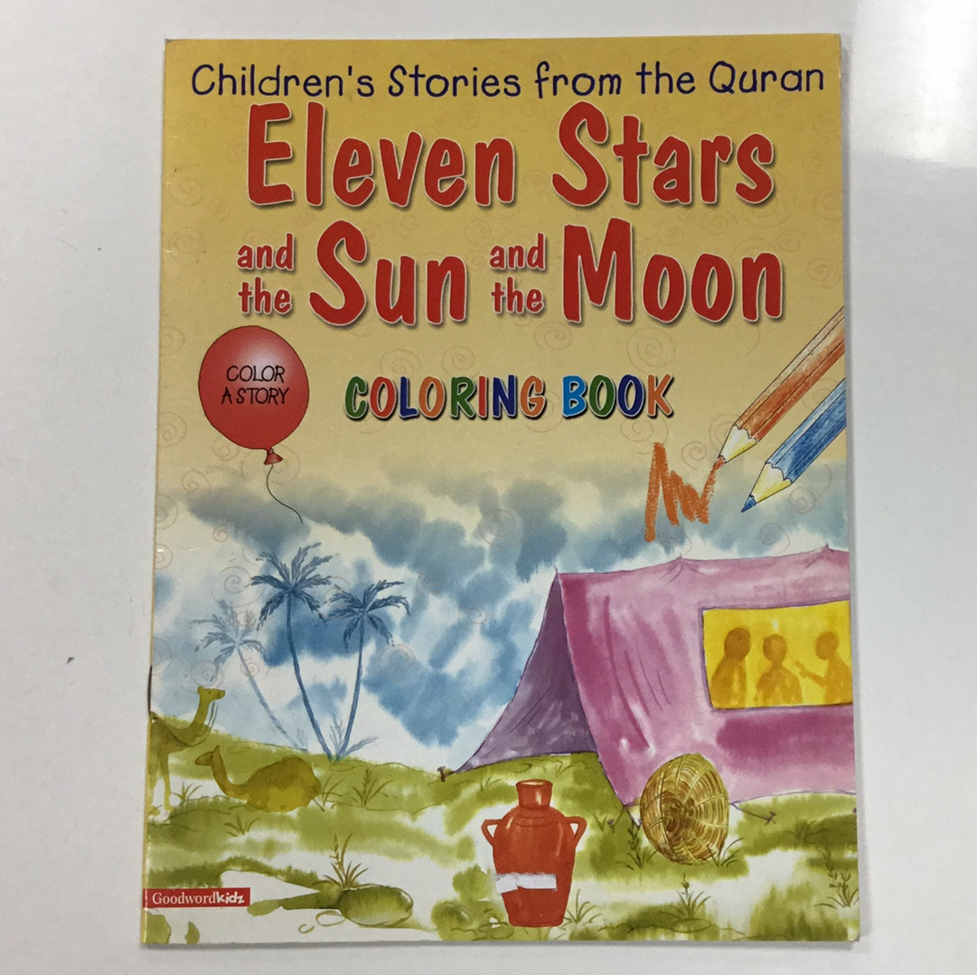 Eleven stars and the moon coloring book