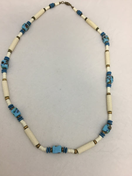 Blue and White Necklace