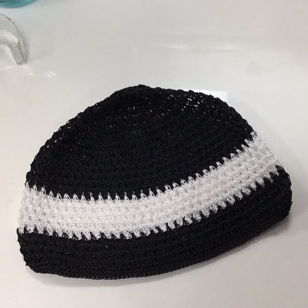 Black & White Kufi Cap