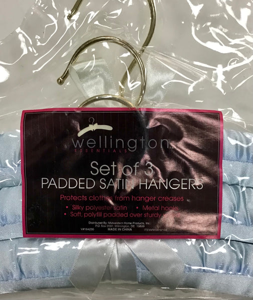 Set of 3 Padded Satin Hangers