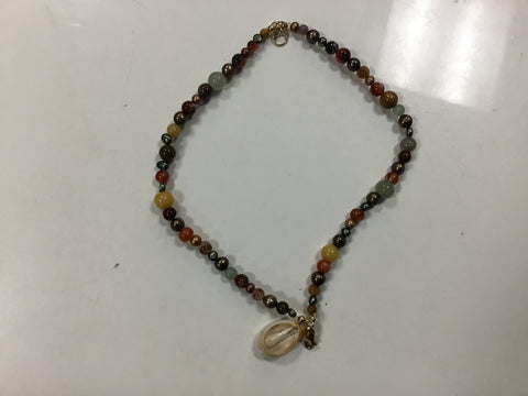 Multi colored beads Connie shell necklace