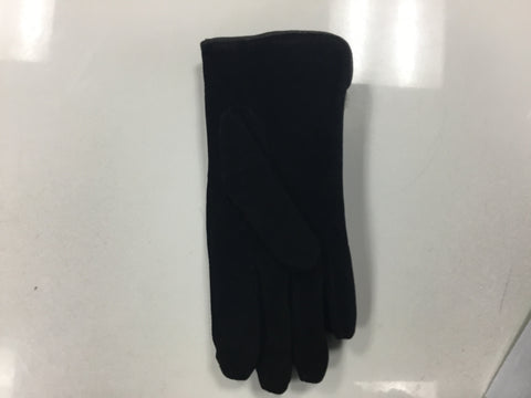 Ladies black leather gloves (medium)