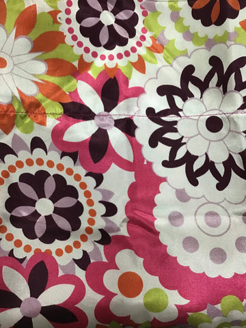 Satin flower pillowcase