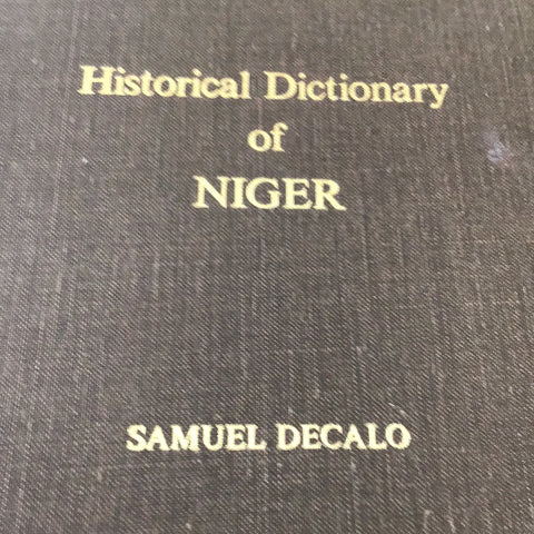 Historical dictionary of niger