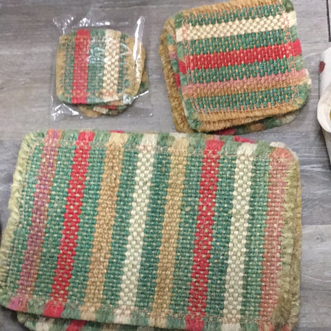 Place Mat, Pot Holder, and Coaster Set
