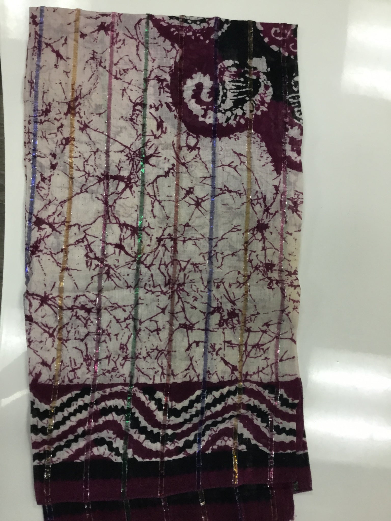 Purple plum printed scarf
