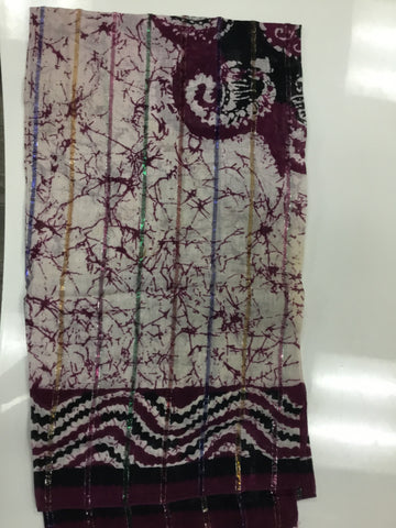 Purple plum printed scarf