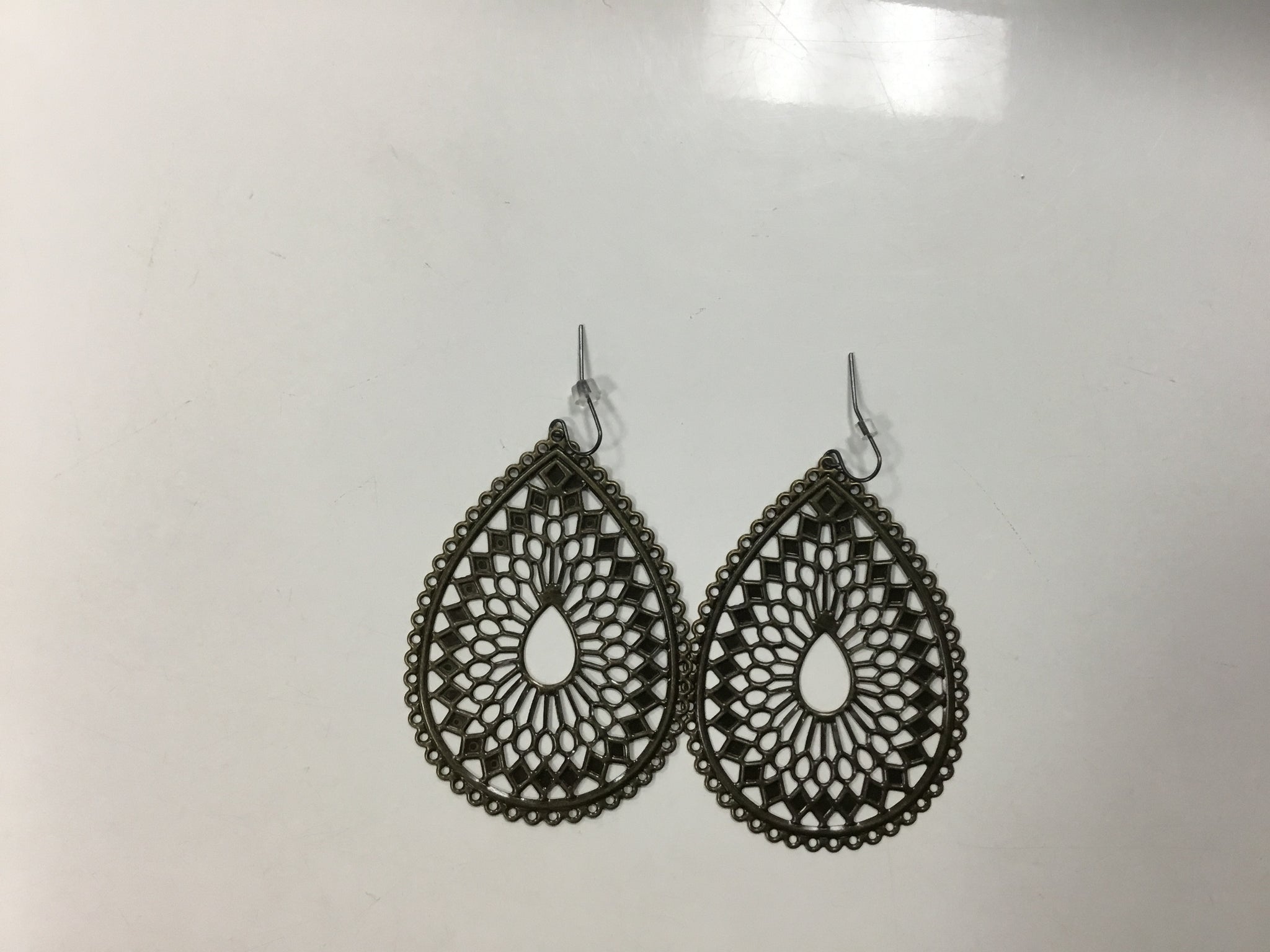 Silver pendant earrings