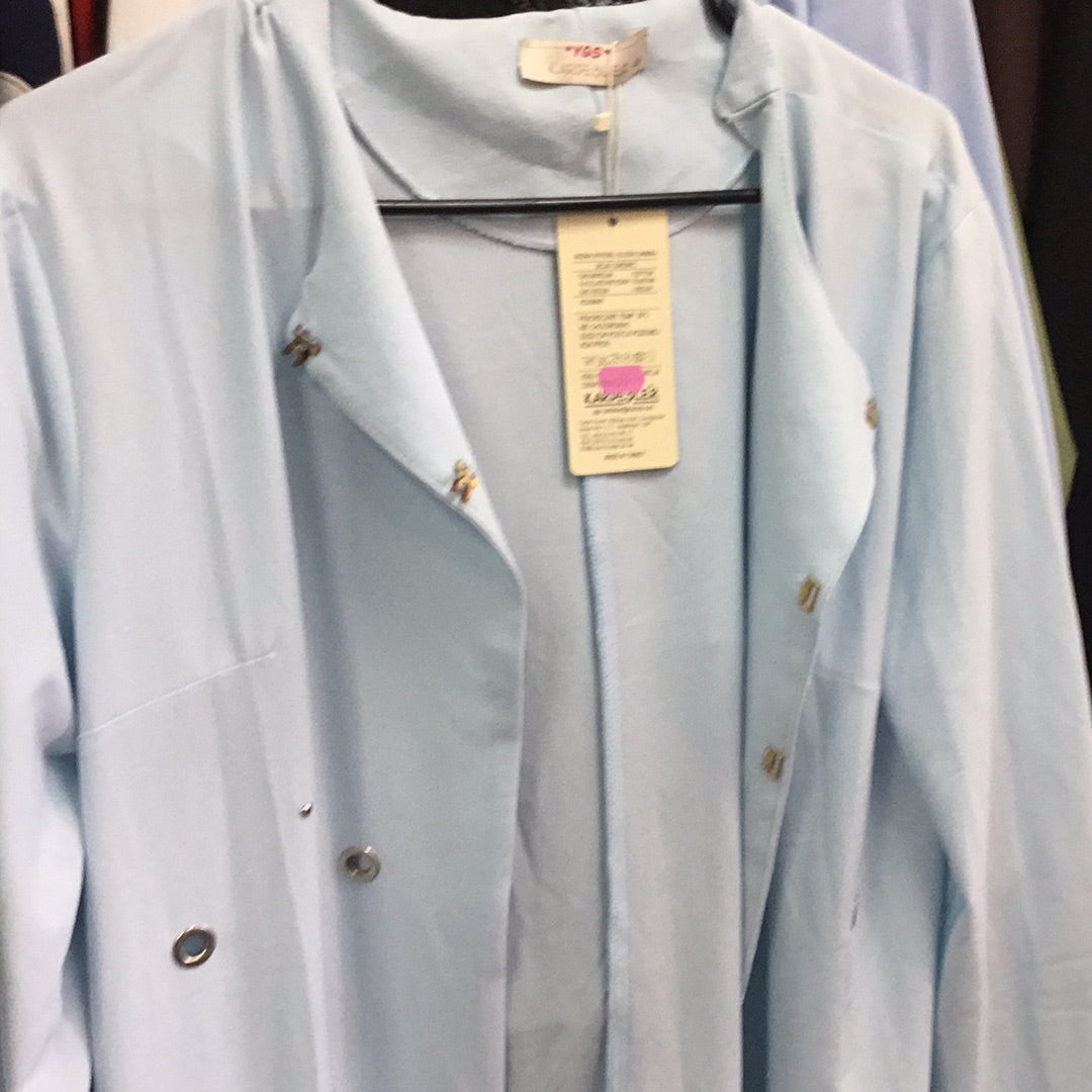 Light Blue Grommet Dress