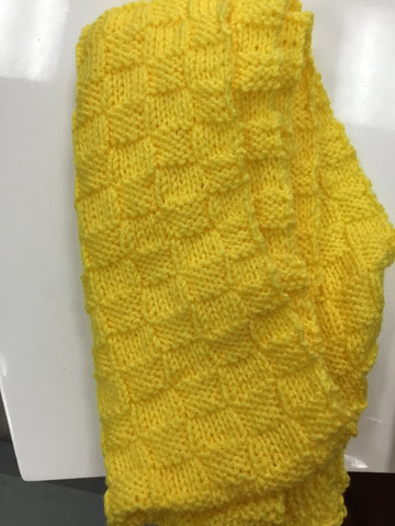 Yellow wool scarf