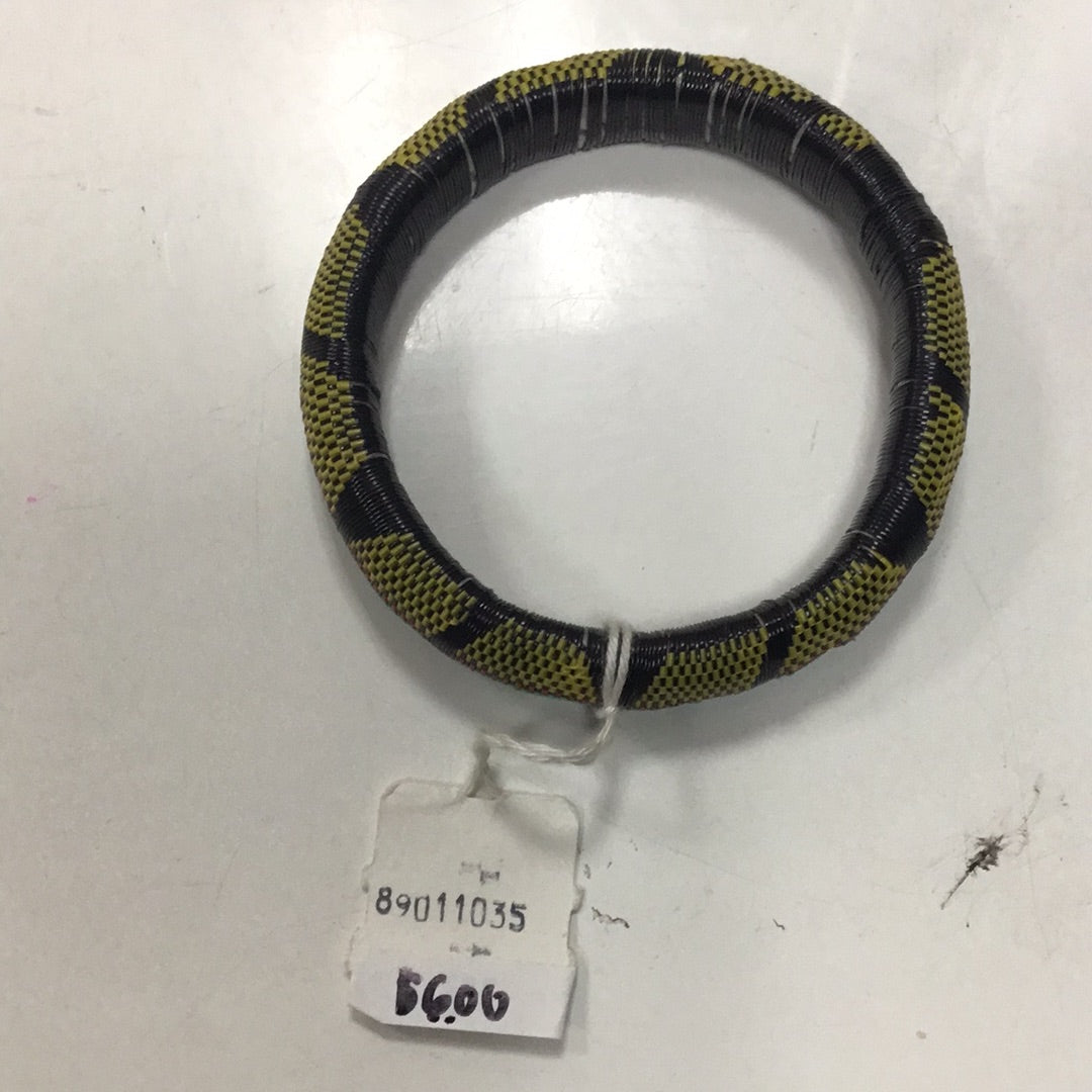 Red yellow green and black bracelet