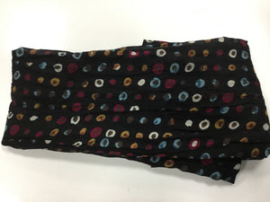 Black printed scarf