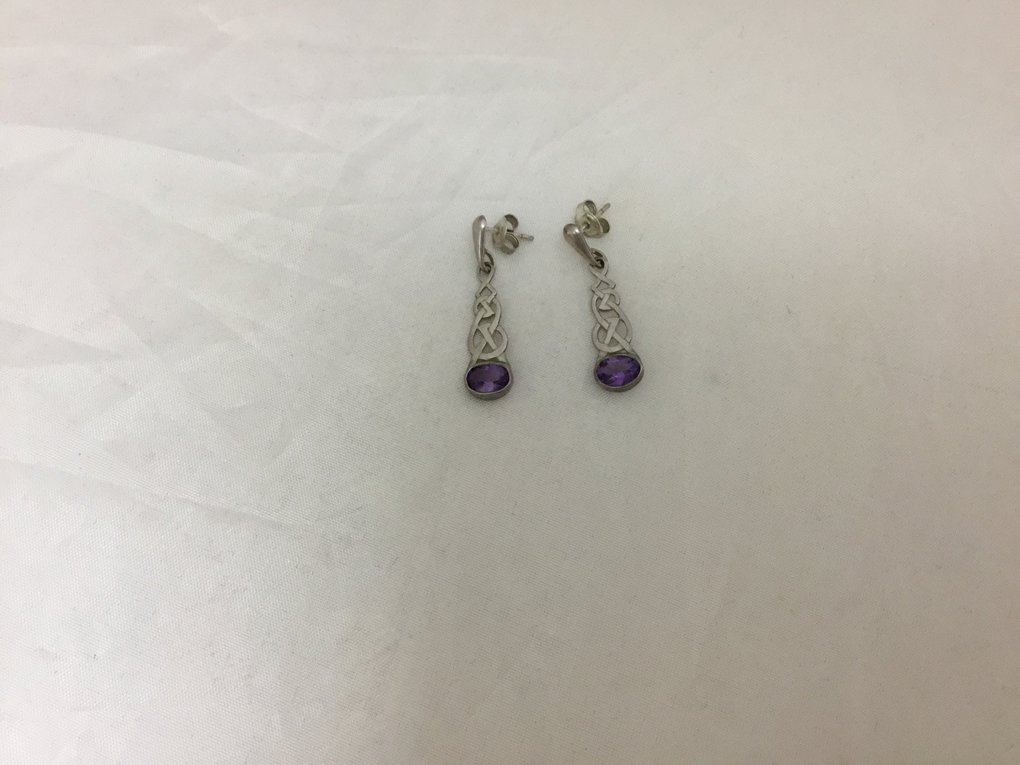 Purple Drop Earrings
