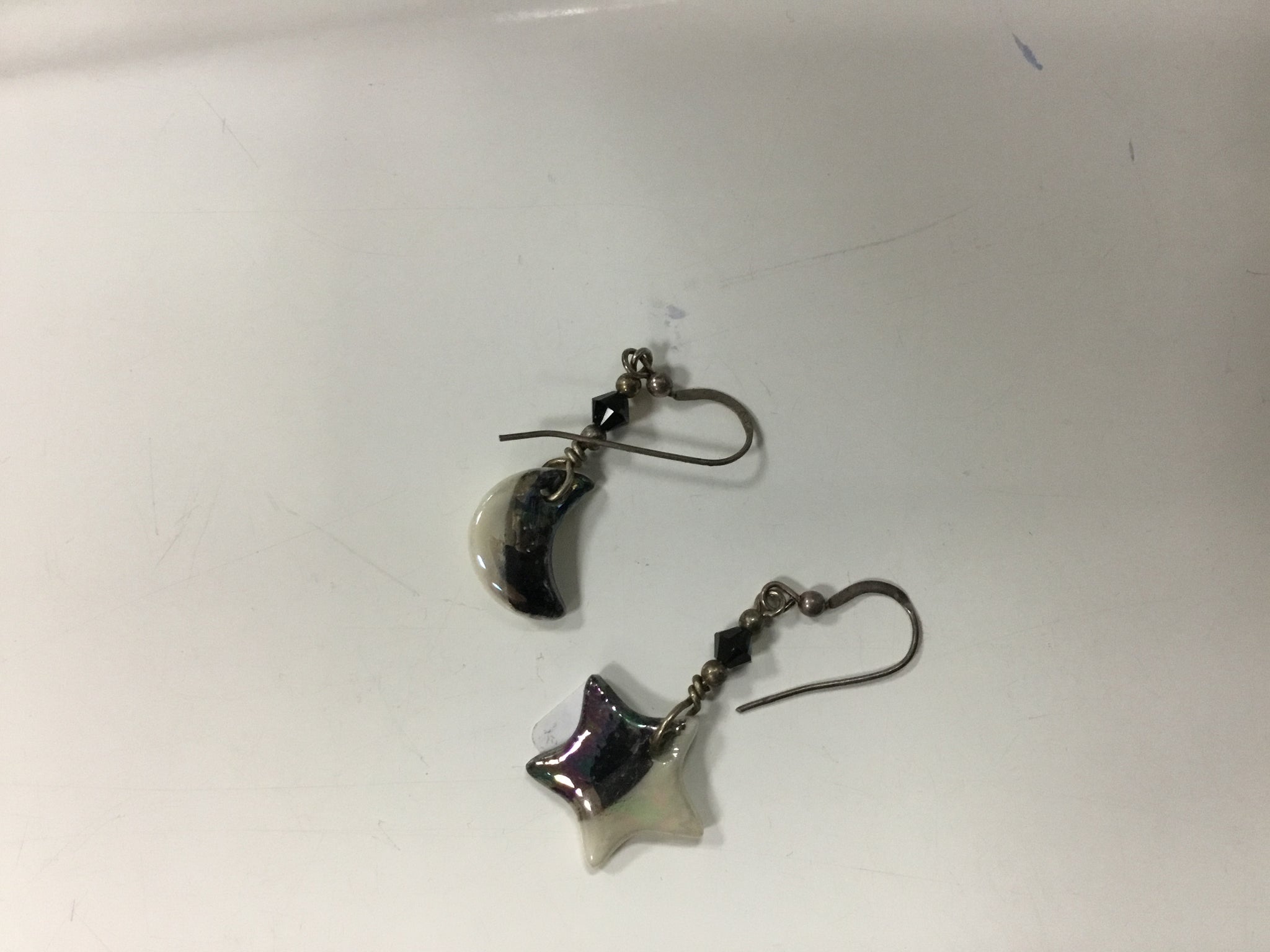 Star and moon earring