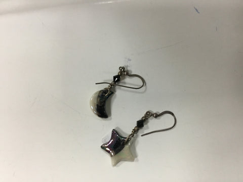 Star and moon earring