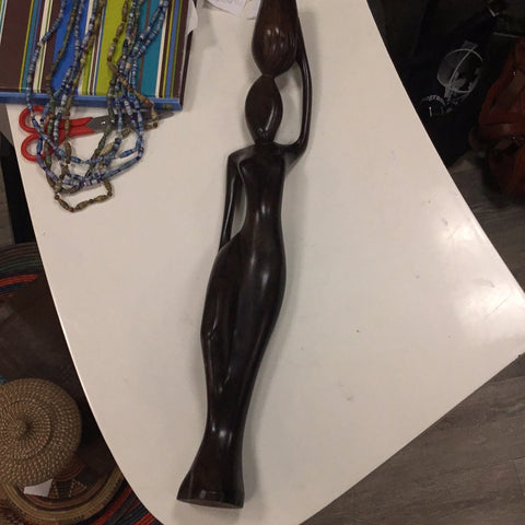 Female statue damaged