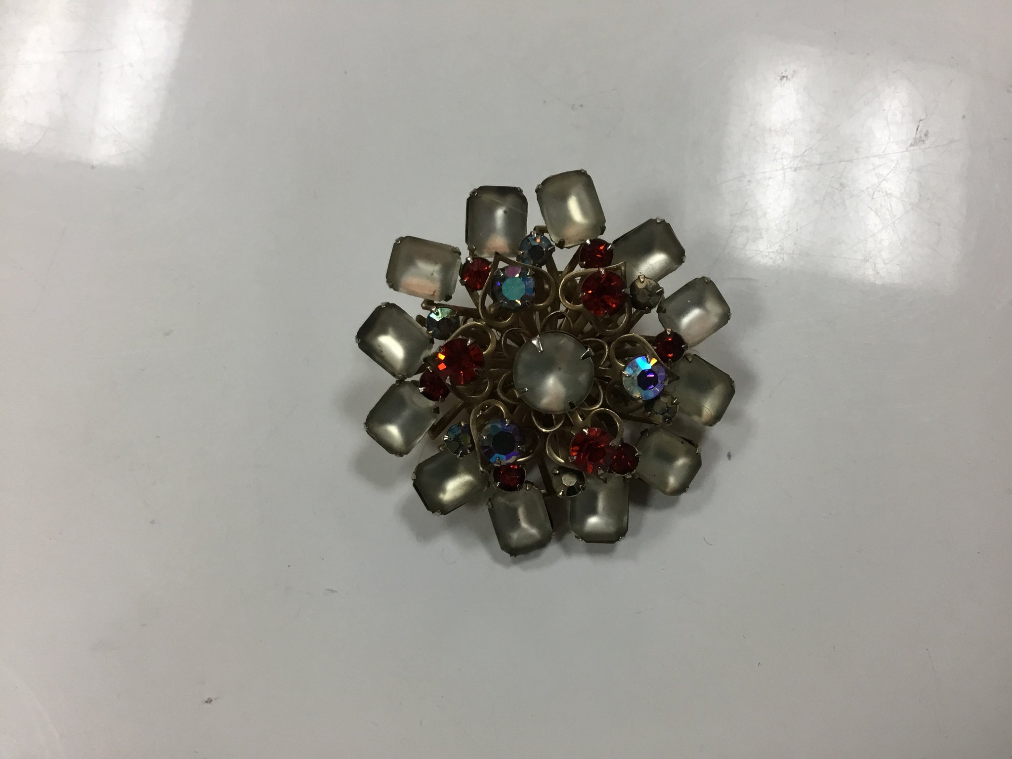 Grandma Betty’s red & white brooch