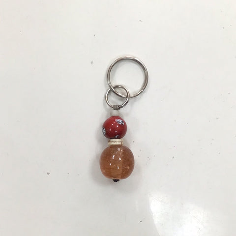 Recycled glass keychain