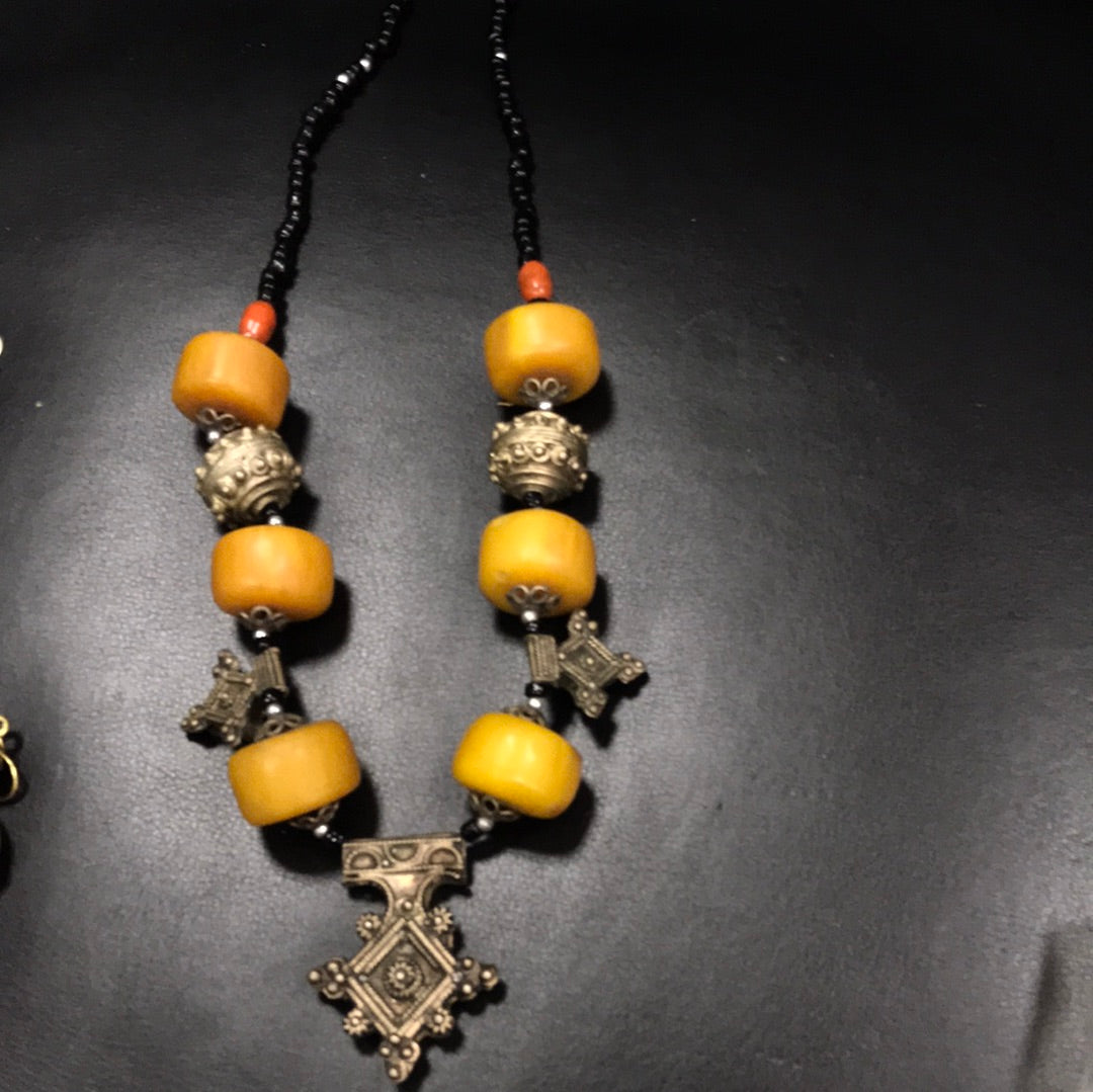 Moroccan metal necklace