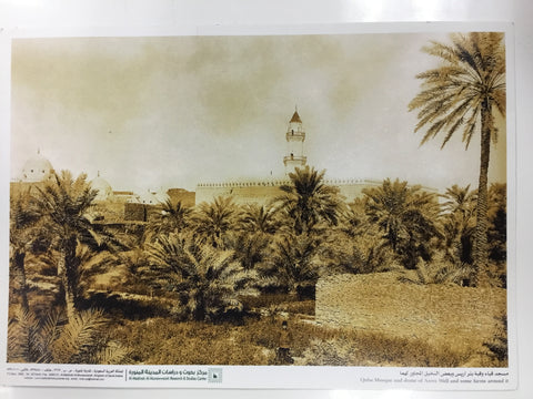 Quran mosque and dome of Arees Well and some farms around it