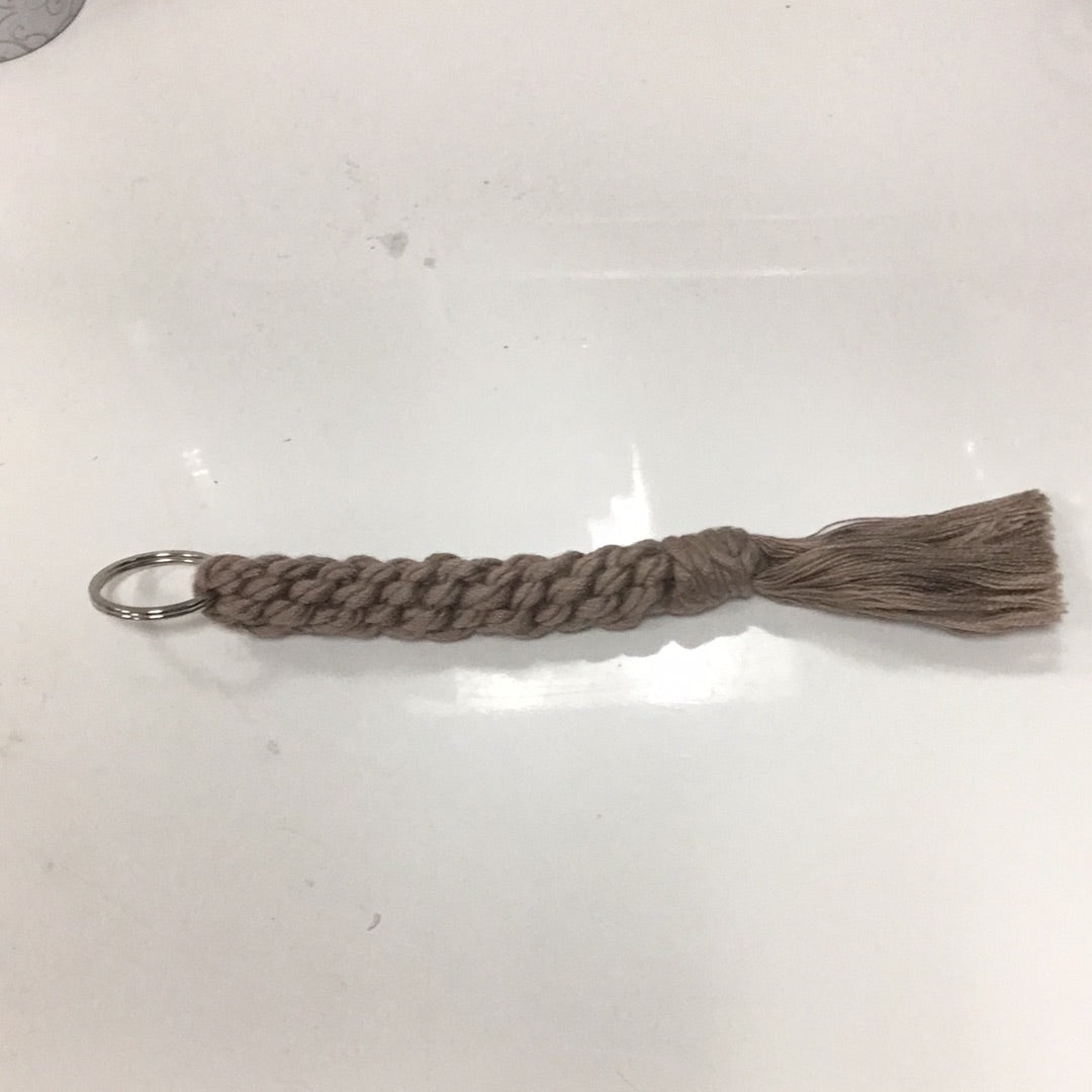 Brown Macrame Keychain