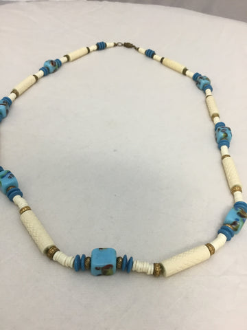 Blue and White Necklace