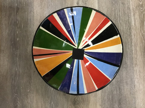 Large colourful handcrafted bowl